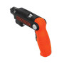 Викрутка акумуляторна BLACK+DECKER, 3.6 В Li-ion, 180 об/хв, реверс, підсвітка, вага 0.35 кг, біти, зарядний пристрій
