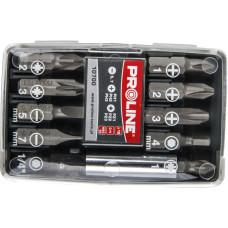 Набір біт 10шт 1/4'' PH1, PH2, PZ1, PZ2 (тримач магнітний) CRV PROLINE