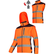 Куртка сигнальна SOFT-SHELL з капюш. (помаранч.) LAHTI PRO