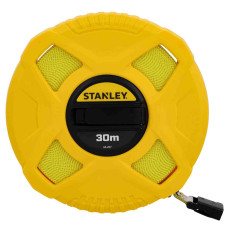Рулетка вимірювальна STANLEY"FIBERGLASS" 30 м х 12.7 мм, в пластмасовому корпусі, 3-й клас точність.