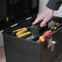 Ящик STANLEY "IML Mobile Work Center 2 in 1", 473 x 302 x 627 мм, на колесах, пластмасовий. з органайзерами в кришці.