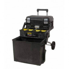 Ящик STANLEY "FatMax Mobile Work Station Cantilever", 549 x 733 x 413 мм, з колесами, розсувний, з 3-а секціями, пластмасовий, багатофункціональний.
