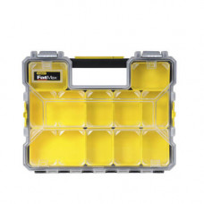 Органайзер STANLEY "FATMAX SHALLOW PRO METAL LATCH" професійний, 446 x 74 x 357 мм, вологозахисний, пластмасовий з металевими замками.