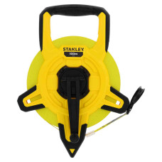 Рулетка вимірювальна STANLEY "PowerWinder Fiberglass",100 м x 12.7 мм, стрічка із скловолокном, 2 клас точності.