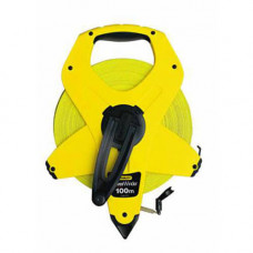 Рулетка вимірювальна STANLEY "PowerWinder Fiberglass",100 м x 12.7 мм, стрічка із скловолокном, 2 клас точності.
