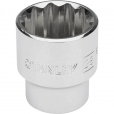 Головка торцева STANLEY 1/2" х 28 мм, з дванадцятигранним профілем, метрична, у блістері.