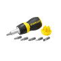 Викрутка-набір STANLEY "Multibit Stubby", L = 120 мм, реверсивна, 6 біт: Ph1, Ph2; Pz1, Pz2; SL4.5 і 6 мм