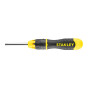 Викрутка-набір STANLEY "Multibit", L = 250 мм, реверсивна, 10 біт : SL 6.6, 5 мм; Ph1, 2; Pz1, 2; Torx T10, T15; квадрат №1 і 2.
