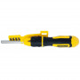 Викрутка-набір STANLEY "Multibit", L = 250 мм, реверсивна, 10 біт : SL 6.6, 5 мм; Ph1, 2; Pz1, 2; Torx T10, T15; квадрат №1 і 2.