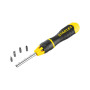Викрутка-набір STANLEY "Multibit", L = 250 мм, реверсивна, 10 біт : SL 6.6, 5 мм; Ph1, 2; Pz1, 2; Torx T10, T15; квадрат №1 і 2.