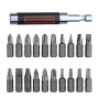 Набір біт BLACK+DECKER, Phillips, Pozidriv, Torx, PH1, PH2, PH3, PZ1, PZ2, PZ3, T10, T15, T20, T25, L = 25 мм, 21 од., блістер