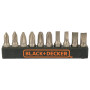 Набір біт BLACK+DECKER, Phillips, Pozidriv, Torx, PH1, PH2, PH3, PZ1, PZ2, PZ3, T10, T15, T20, T25, L = 25 мм, 21 од., блістер