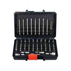 Набір біт та свердел BLACK+DECKER, Phillips, Slotted, Pozidriv, Torx, PH0, PH1, PH2, PH3, SL4, SL5, SL6, Pz1, Pz2, Pz3, Тx10, Тx15, Тx20, Тx25, Тx30, L = 25, 50, 75мм, 38 од., кейс