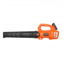 Повітродувка акумуляторна BLACK+DECKER, 18 В, 2 А/год, швидкість потоку 144 км/ год, 1 акумулятор і зарядний пристрій, вага 3.15 кг
