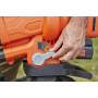 Садовий пилосос акумуляторний безщітковий BLACK+DECKER, 36 В, 2.5 А/год., швидкість потоку 270 км/год, 1 акумулятор і зарядний пристрій, збірник 45 л, вага 6.9 кг