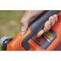 Садовий пилосос акумуляторний безщітковий BLACK+DECKER, 36 В, 2.5 А/год., швидкість потоку 270 км/год, 1 акумулятор і зарядний пристрій, збірник 45 л, вага 6.9 кг