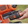 Садовий пилосос акумуляторний безщітковий BLACK+DECKER, 36 В, 2.5 А/год., швидкість потоку 270 км/год, 1 акумулятор і зарядний пристрій, збірник 45 л, вага 6.9 кг