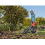 Садовий пилосос акумуляторний безщітковий BLACK+DECKER, 36 В, 2.5 А/год., швидкість потоку 270 км/год, 1 акумулятор і зарядний пристрій, збірник 45 л, вага 6.9 кг