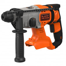 Перфоратор акумуляторний BLACK+DECKER, SDS-Plus, 18 В, 1.2 Дж, 3 режими, 0-6650 уд/хв, 0-1880 об/хв, без акумуляторів і зарядного пристрою вага 2.6 кг
