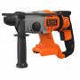 Перфоратор акумуляторний BLACK+DECKER, SDS-Plus, 18 В, 1.2 Дж, 3 режими, 0-6650 уд/хв, 0-1880 об/хв, без акумуляторів і зарядного пристрою вага 2.6 кг