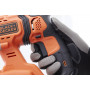 Перфоратор акумуляторний BLACK+DECKER, SDS-Plus, 18 В, 1.2 Дж, 3 режими, 0-6650 уд/хв, 0-1880 об/хв, сумка, вага 2.2 кг