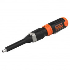 Викрутка акумуляторна BLACK+DECKER, 4 батареї типу АА, підсвітка, вага 0.53 кг, біти, батареї 4 од.