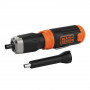 Викрутка акумуляторна BLACK+DECKER, 4 батареї типу АА, підсвітка, вага 0.53 кг, біти, батареї 4 од.