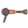 Шліфмашина кутова акумуляторна безщіткова BLACK+DECKER, 18 B, d = 125 мм, 8600 об/хв, вага 2.1 кг, акумулятор та зарядний пристрій