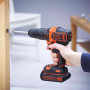 Набір з двох інструментів BLACK+DECKER, 18 В XR Li-lon, 1.5 А/год, вага 4.56 кг, спецсумка, акумулятор і зарядний пристрій