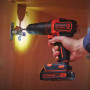 Набір з двох інструментів BLACK+DECKER, 18 В XR Li-lon, 1.5 А/год, вага 4.56 кг, спецсумка, акумулятор і зарядний пристрій