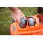 Газонокосарка акумуляторна BLACK+DECKER, 18 В, 4.0 А/год, ширина косіння 32 см, 2 акумулятора і зарядний пристрій, травозбірник 35 л, вага 15.6 кг