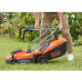 Газонокосарка акумуляторна BLACK+DECKER, 18 В, 4.0 А/год, ширина косіння 32 см, 2 акумулятора і зарядний пристрій, травозбірник 35 л, вага 15.6 кг