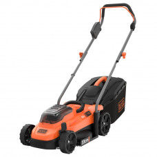 Газонокосарка акумуляторна BLACK+DECKER, 36 В, 2.5 А/год, ширина косіння 32 см, 1 акумулятор і зарядний пристрій, травозбірник 35 л, вага 14.79 кг