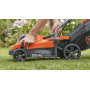 Газонокосарка акумуляторна BLACK+DECKER, 36 В, 2.5 А/год, ширина косіння 32 см, 1 акумулятор і зарядний пристрій, травозбірник 35 л, вага 14.79 кг