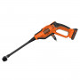 Мийка високого тиску акумуляторна BLACK+DECKER, 18 В Li-ion, шланг до 2 м, тиск до 24 бар, продуктивність 120 л/год, температура води до 40 град, без акумулятора і зарядного пристрою, вага 3.5 кг