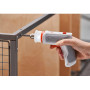 Акумуляторна викрутка BLACK+DECKER 3.6 В, 180 об/хв, 5.5 Нм, стандарт с LED підсвіткою, набір оснастки, ЗУ, вага 0.6 кг
