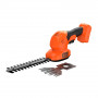 Кущоріз-ножиці акумуляторні (2в1) BLACK+DECKER, 18 В, довжина ножа 20 см,діаметр гілок 8 мм, без акумулятора і зарядного пристрою, вага 1.9 кг