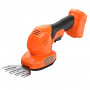 Кущоріз-ножиці акумуляторні (2в1) BLACK+DECKER, 18 В, довжина ножа 20 см,діаметр гілок 8 мм, без акумулятора і зарядного пристрою, вага 1.9 кг