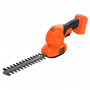 Кущоріз-ножиці акумуляторні (2в1) BLACK+DECKER, 18 В, довжина ножа 20 см,діаметр гілок 8 мм, без акумулятора і зарядного пристрою, вага 1.9 кг