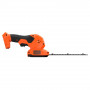 Кущоріз-ножиці акумуляторні (2в1) BLACK+DECKER, 18 В, довжина ножа 20 см,діаметр гілок 8 мм, без акумулятора і зарядного пристрою, вага 1.9 кг