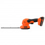 Кущоріз-ножиці акумуляторні (2в1) BLACK+DECKER, 18 В, 2 А/год, довжина ножа 20 см, діаметр гілок 8 мм, 1 акумулятора і зарядний пристрій, вага 2.5 кг