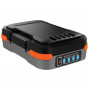 Акумуляторна батарея BLACK+DECKER, 12 В, 1.5 А/год, час зарядки 40 хв, вага 0.31 кг, PC-USB, зарядний пристрій (функція Power Bank). Літій-іонна