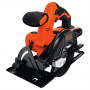 Пила дискова акумуляторна ручна BLACK+DECKER, 18 В Li-ion, діаметр диска 140 х 12.7 мм, 3700 об/хв, вага 2.08 кг, 1 акумулятор 1.5 А/год та зарядний пристрій