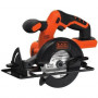 Пила дискова акумуляторна BLACK+DECKER, 18В Li-ion, діаметр диска 140 х 12.7 мм, 3700 об/хв, вага 2.08 кг, без акумуляторів та ЗП