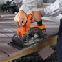 Пила дискова акумуляторна BLACK+DECKER, 18В Li-ion, діаметр диска 140 х 12.7 мм, 3700 об/хв, вага 2.08 кг, без акумуляторів та ЗП