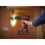 Дриль-шурупокрут акумуляторна BLACK + DECKER, 18 В, 0-650 об/хв, 30 Нм, один акумулятор 1.5А/год, зарядний пристрій 0.4 А, реверс, патрон 1 — 10 мм, підсвічування, реверс (картон)