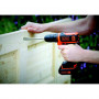 Дриль-шурупокрут BLACK+DECKER, безударний, 10.8 В, 1.5 А/год, 26 Нм, 550 об/хв, патрон 10 мм швидкозатискний, кількість швидкостей - 1, вага 0.98 кг, акумулятор, зарядний пристрій, валіза