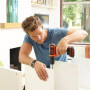 Дриль-шурупокрут BLACK+DECKER, безударний, 10.8 В, 1.5 А/год, 26 Нм, 550 об/хв, патрон 10 мм швидкозатискний, кількість швидкостей - 1, вага 1.96 кг, акумулятор, зарядний пристрій, валіза