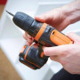 Дриль-шурупокрут BLACK+DECKER, безударний, 10.8 В, 1.5 А/год, 26 Нм, 550 об/хв, патрон 10 мм швидкозатискний, кількість швидкостей - 1, вага 2.18 кг, акумулятор, зарядний пристрій, валіза