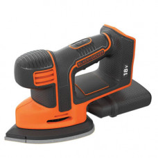 Шліфмашина вібраційна BLACK+DECKER, 18 В Li-ion, 12000 об/хв, 110 мм, амплітуда 1 мм, вага 1 кг